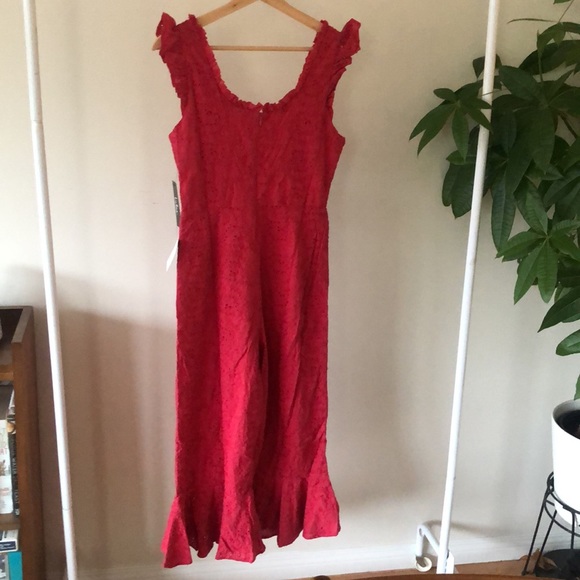 3/$20 Lace up front and lace jumpsuit with flare culottes - Picture 2 of 4